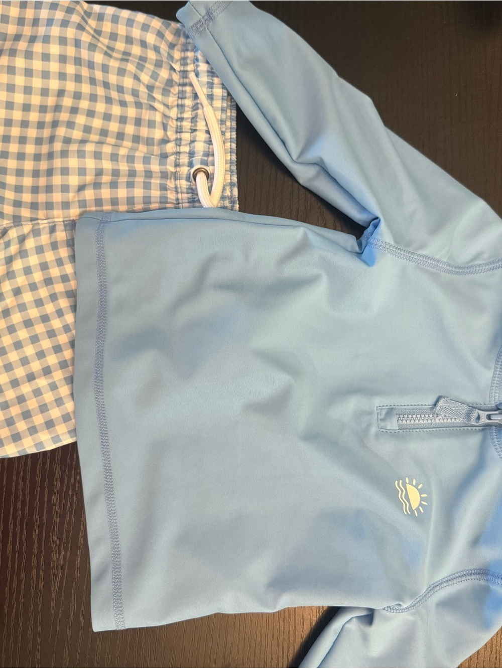 Carter's Light Blue Kids Swim Top with Sun Detail